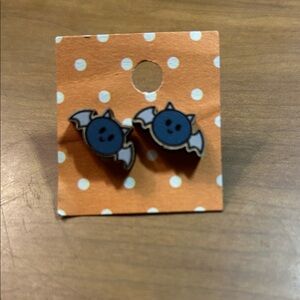 Charming Blue Bat Earrings for Women